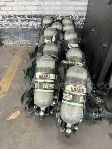 Lot of 10 MSA G1 SCBAs HAZMAT Configuration