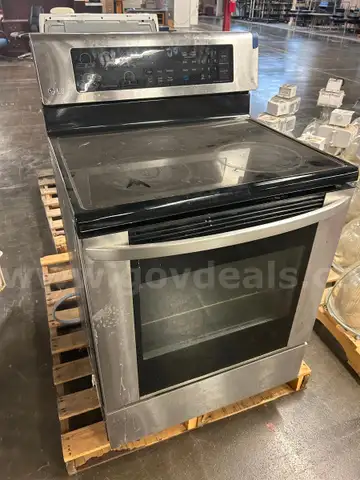 Black LG Slide-in Stove