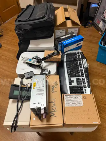 NEC Projector, 2 Keyboards, APC backup, etc.