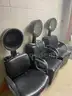 1 lot of 7 dryer chairs and one heat lamp