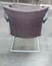 Lot of Purple Patterned Office Chairs