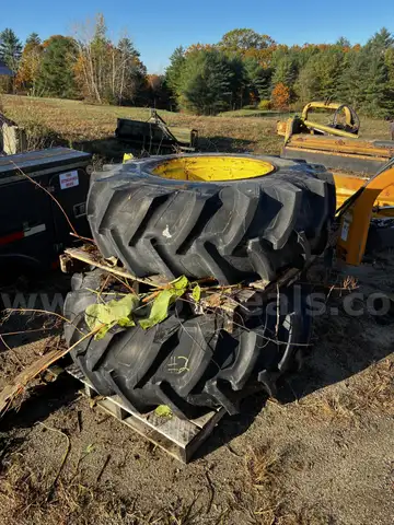 2 Tractor Tires on Steel Wheels