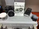 Minolta 35 MM Camera, External Flash, 4 Memory Cards and Case
