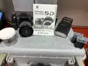 Minolta 35 MM Camera, External Flash, 4 Memory Cards and Case