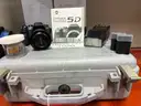 Minolta 35 MM Camera, External Flash, 4 Memory Cards and Case