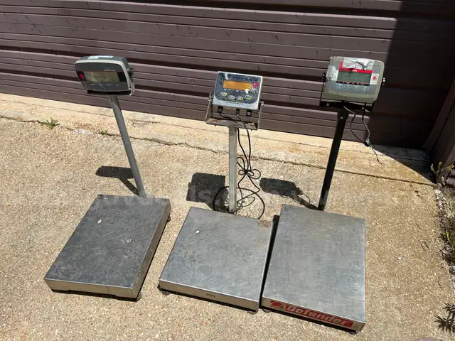 One lot of three Ohaus weighing scales