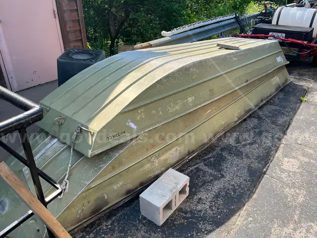 Lot of 2 Lowe metal flat bottom boats
