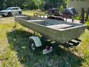 1985 Monark Aluminum Boat with Holsc Trailer