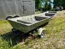 1985 Monark Aluminum Boat with Holsc Trailer