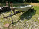 1985 Monark Aluminum Boat with Holsc Trailer