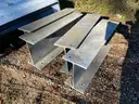 One lot of 4 steel I-Beams