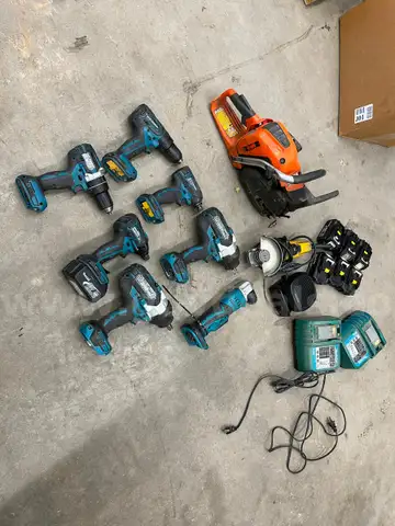 Lot of different power tools