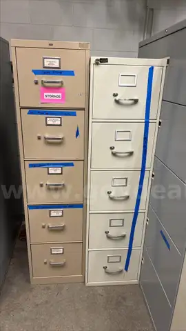 5- 5 drawer vertical cabinets