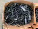 100 HP 65-Watt AC Adapters, 35 HP UltraSlim Docking Stations, CISCO Meraki Power Supply Cords, and Other Cables