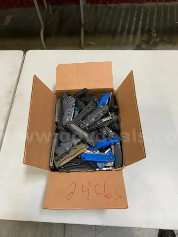 Box of Benchmade Folding Knives