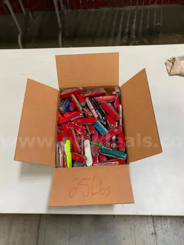 Box of Swiss Army Knives
