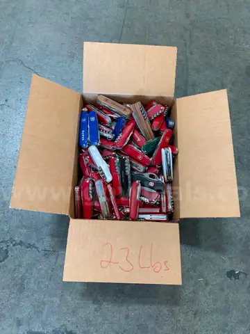Box of Swiss Army Knives