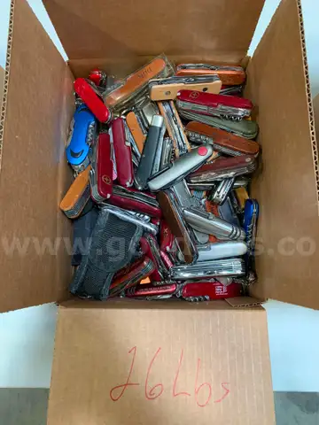 Box of Swiss Army Knives