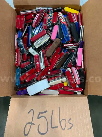 Box of Swiss Army Knives