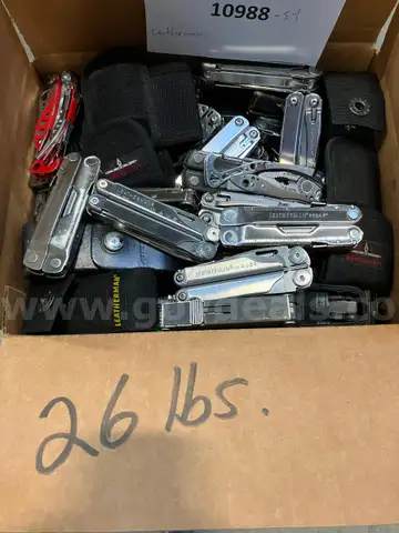 Box of Leatherman Multi-Tools