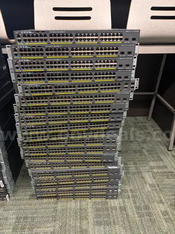 Lot of 19 Cisco 2960-X 48 port switches (no power cords included).