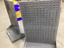 2 rolling carts with bins