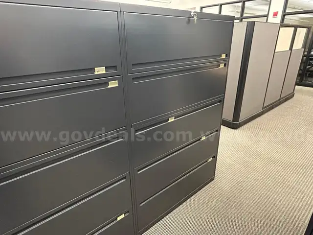 Lot of (4) five drawer file cabinets-Lot#3