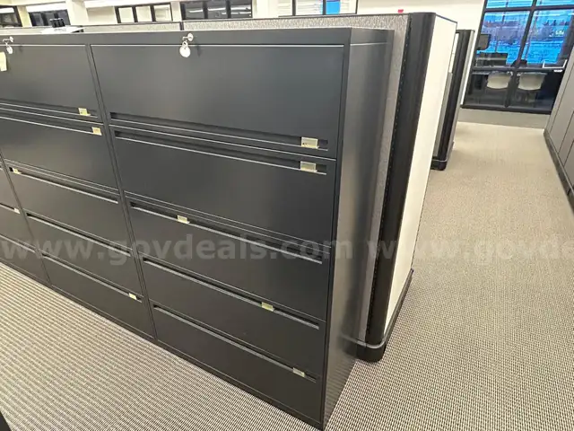 Lot of (4) five drawer file cabinets-Lot#4