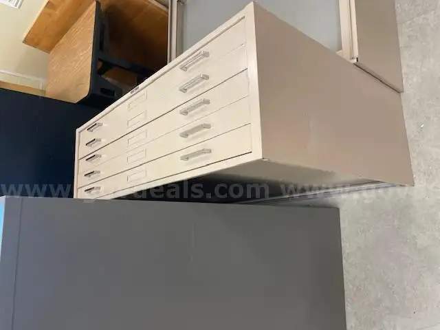 Lot of two (2) map cabinets