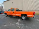 2005 Chevy 2500HD Duramax 4X4 Quad cab pickup truck with tool box.
