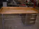 Wood top prep table