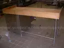 Wood top prep table
