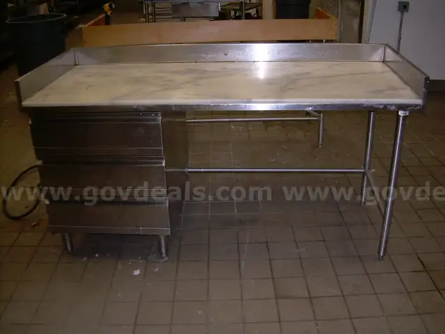 Marble top food prep table