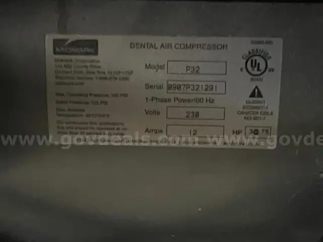 Used dental air compressor