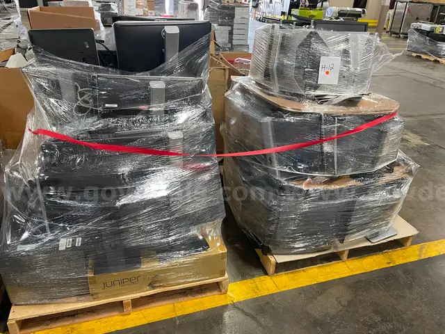 Lot of PC Monitors with Stands and Other Electronics