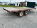 1985 16ft Gooseneck Flatbed Tandem Axle Trailer