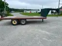 1985 16ft Gooseneck Flatbed Tandem Axle Trailer