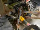 John Deere Tractor with Broom &#x26; Spreader Attachments