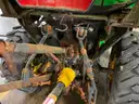 John Deere Tractor with Broom &#x26; Spreader Attachments