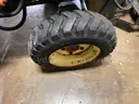John Deere Tractor with Broom &#x26; Spreader Attachments