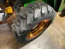 John Deere Tractor with Broom &#x26; Spreader Attachments