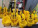 Lot of Mop Buckets and Mop Heads