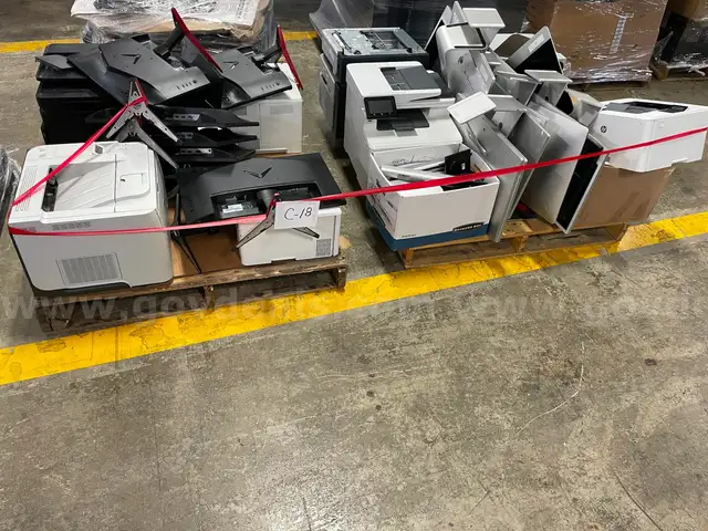 Lot of iMac Computers and Various Printers/Monitors