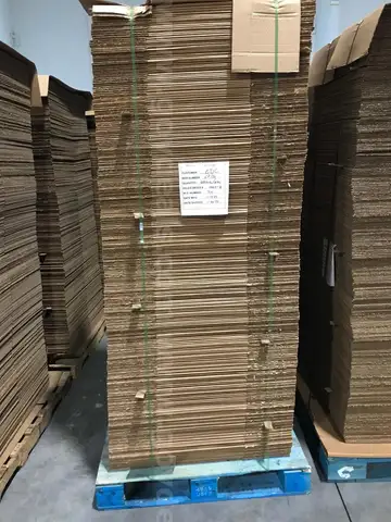 Lot of (7) Pallets of Corrugated Boxes (New), 18 x 18 x 16
