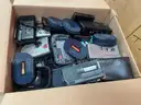 Lot of Mifi Devices, Tape Recorders, Blank Tapes, and Headphones