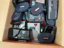 Lot of Mifi Devices, Tape Recorders, Blank Tapes, and Headphones