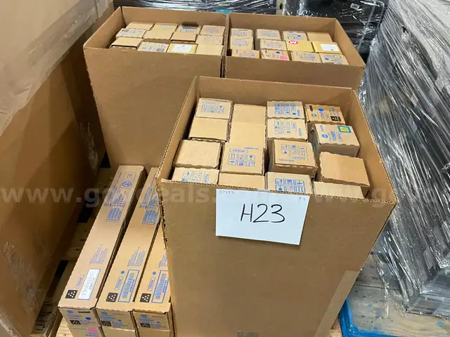 Lot of Various Konica Minolta Toner Cartridges