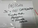 Lot of 36&#x22; x 100&#x2019; Everyday Matte Polypropylene with Removable Adhesive
