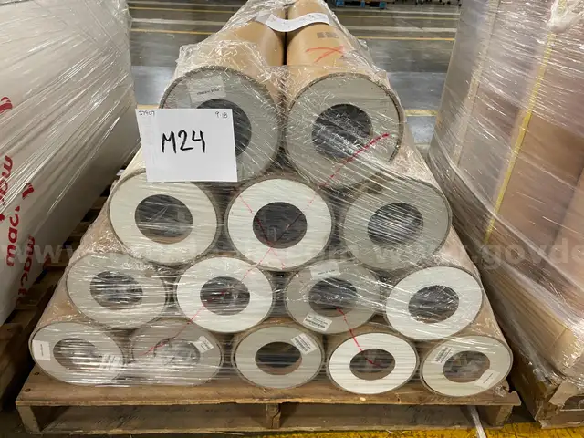 Lot of 54&#x22; x 150&#x2019; 13 oz. Matt Fire Retardant Banner