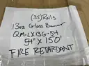Lot of 54&#x22; x 150&#x2019; 13 oz. Fire Retardant Gloss Banner